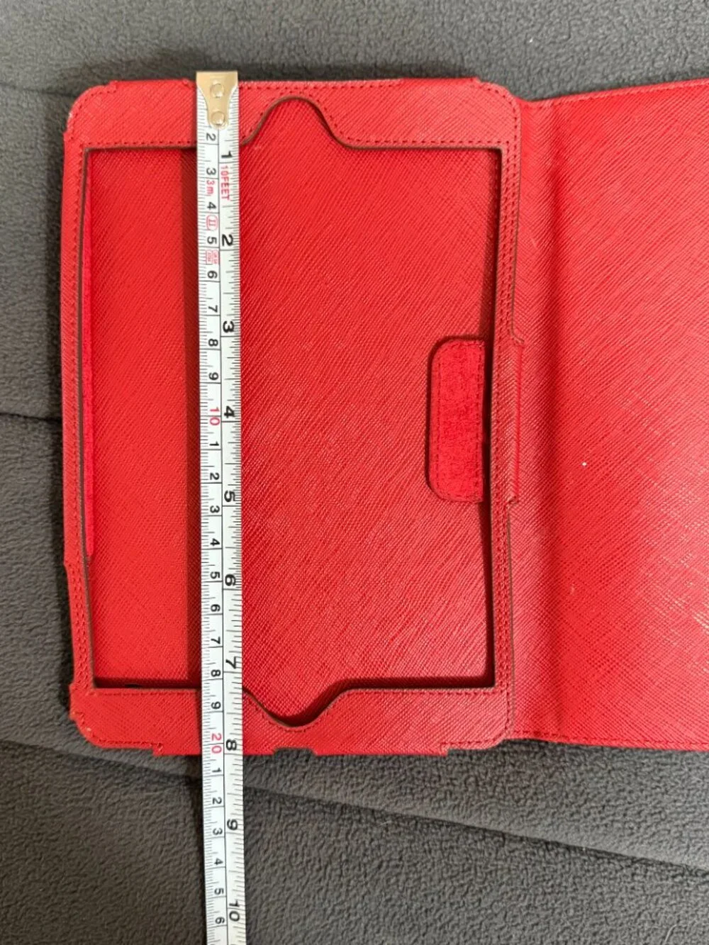 Michael Kors Red Saffiano Leather iPad Mini/ Tablet Clutch Folio Wallet Case